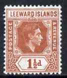 Leeward Islands 1938-51 KG6 1.5d chestnut mounted mint SG101