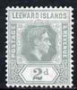 Leeward Islands 1938-51 KG6 2d grey mounted mint SG103/a