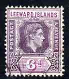 Leeward Islands 1938-51 KG6 6d dull & bright purple used SG109a