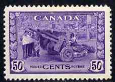 Canada 1942-48 KG6 War Effort 50c Munitions Factory mtd mint SG 387