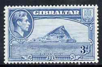 Gibraltar 1938-51 KG6 3d light blue P13 unmounted mint SG125b