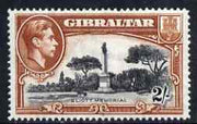 Gibraltar 1938-51 KG6 2s black & brown P14 mounted mint SG128