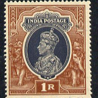 India 1937-40 KG6 1r unmounted mint SG 259*