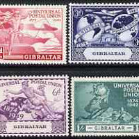 Gibraltar 1949 KG6 75th Anniversary of Universal Postal Union set of 4 mounted mint SG136-39