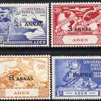 Aden 1949 KG6 75th Anniversary of Universal Postal Union set of 4 mounted mint, SG32-35