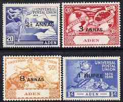 Aden 1949 KG6 75th Anniversary of Universal Postal Union set of 4 mounted mint, SG32-35