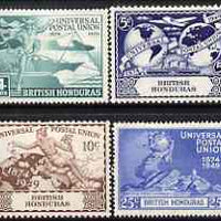 British Honduras 1949 KG6 75th Anniversary of Universal Postal Union set of 4 mounted mint, SG172-75