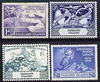 Falkland Islands 1949 KG6 75th Anniversary of Universal Postal Union set of 4 mounted mint, SG168-71