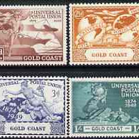 Gold Coast 1949 KG6 75th Anniversary of Universal Postal Union set of 4 mounted mint, SG149-52