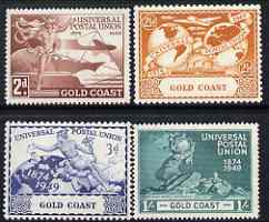 Gold Coast 1949 KG6 75th Anniversary of Universal Postal Union set of 4 mounted mint, SG149-52