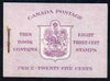 Canada 1950 KG6 Booklet 25c purple cover usual rusting around staple SG SB44