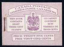 Canada 1950 KG6 Booklet 25c purple bi-lingual cover usual rusting around staple SG SB44a