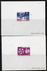 Niger Republic 1972 International Book Year imperf deluxe miniature sheets (35f & 40f) both unmounted mint