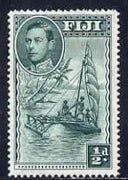 Fiji 1938-55 KG6 1/2d native Sailing Canoe P14 mounted mint SG 249a