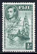 Fiji 1938-55 KG6 1/2d native Sailing Canoe P12 mounted mint SG 249b