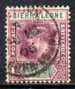 Sierra Leone 1904-05 KE7 MCA 1/2d purple & green used SG86