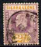 Sierra Leone 1904-05 KE7 MCA 2d purple & brown-orange used SG89