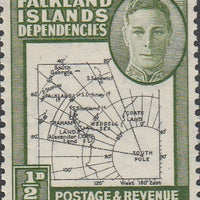 Falkland Islands Dependencies 1946-49 KG6 Thick Maps 1/2d unmounted mint SG G1