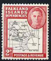 Falkland Islands Dependencies 1946-49 KG6 Thick Maps 2d unmounted mint SG G3