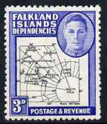 Falkland Islands Dependencies 1946-49 KG6 Thick Maps 3d unmounted mint SG G4