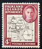 Falkland Islands Dependencies 1946-49 KG6 Thick Maps 4d unmounted mint SG G5