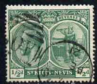 St Kitts-Nevis 1920-22 KG5 MCA Columbus 1/2d blue-green used SG24