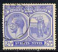 St Kitts-Nevis 1921-29 KG5 Script CA Columbus 2.5d blue used SG42/4