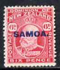 Samoa 1914-15 KE7 6d carmine mounted mint SG 119