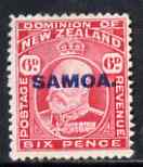 Samoa 1914-15 KE7 6d carmine mounted mint SG 119