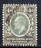 Nyasaland 1903-04 KE7 4d Crown CA used SG 61