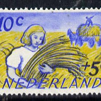 Netherlands 1949 Scouts Cultural Fund 10c + 5c (Gathering Wheat) SG 682