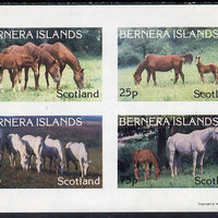 Bernera 1981 Horses imperf,set of 4 values (10p to 75p) unmounted mint