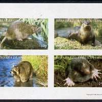 Bernera 1981 Animals (Otter, Rat, Mole) imperf,set of 4 values (10p to 75p) unmounted mint