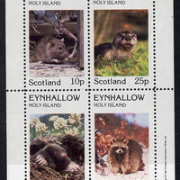 Eynhallow 1981 Animals #02 (Rat, Otter, Mole) perf,set of 4 values (10p to 75p) unmounted mint