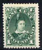 Newfoundland 1887-88 KE7 1c green fine mounted mint SG50a