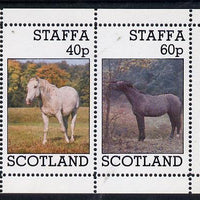 Staffa 1981 Horses #1 perf,set of 2 values unmounted mint