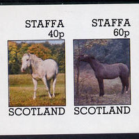 Staffa 1981 Horses #2 imperf,set of 2 values unmounted mint