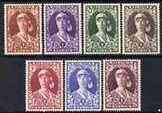 Belgium 1931 Anti-TB fund set of 7 fresh mounted mint, SG 593-99