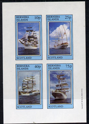 Bernera 1981 Tall Ships imperf,set of 4 values (10p to 75p) unmounted mint