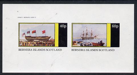 Bernera 1982 Paintings of Tall Ships (HMS Victory) imperf,set of 2 values (40p & 60p) unmounted mint