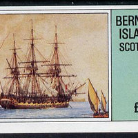 Bernera 1982 Paintings of Tall Ships (HMS Victory) imperf souvenir sheet (£1 value) unmounted mint