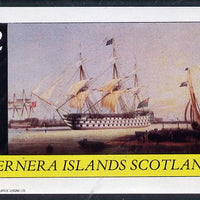 Bernera 1982 Paintings of Tall Ships (HMS Victory) imperf deluxe sheet (£2 value) unmounted mint