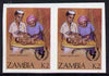 Zambia 1988 UNICEF K2 (Growth Monitoring) imperf pair superb unmounted mint, SG 547var