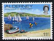 Guernsey - Alderney 1983-93 Yachts in Braye Bay 11p unmounted mint SG A5