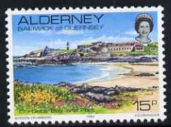 Guernsey - Alderney 1983-93 Corblets Bay & Fort 15p unmounted mint SG A9