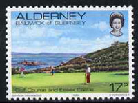 Guernsey - Alderney 1983-93 Golf Course & Castle 17p unmounted mint SG A11