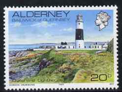 Guernsey - Alderney 1983-93 Quesnard Lighthouse 20p unmounted mint SG A12a