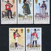 Guernsey - Alderney 1985 Regiments of the Garrison perf set of 5 unmounted mint SG A23-27