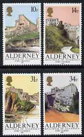 Guernsey - Alderney 1986 Forts perf set of 4 unmounted mint SG A28-31