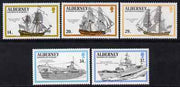 Guernsey - Alderney 1990 Royal Navy Ships perf set of 5 unmounted mint SG A42-46